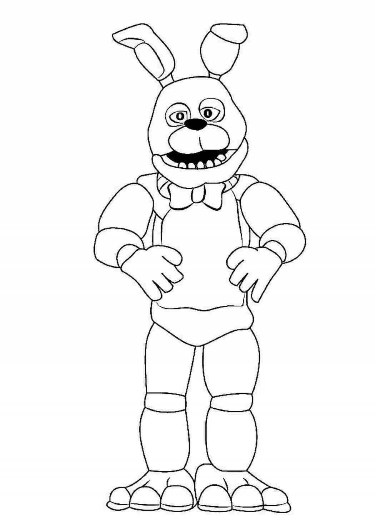 Animated bonnie from freddy coloring book