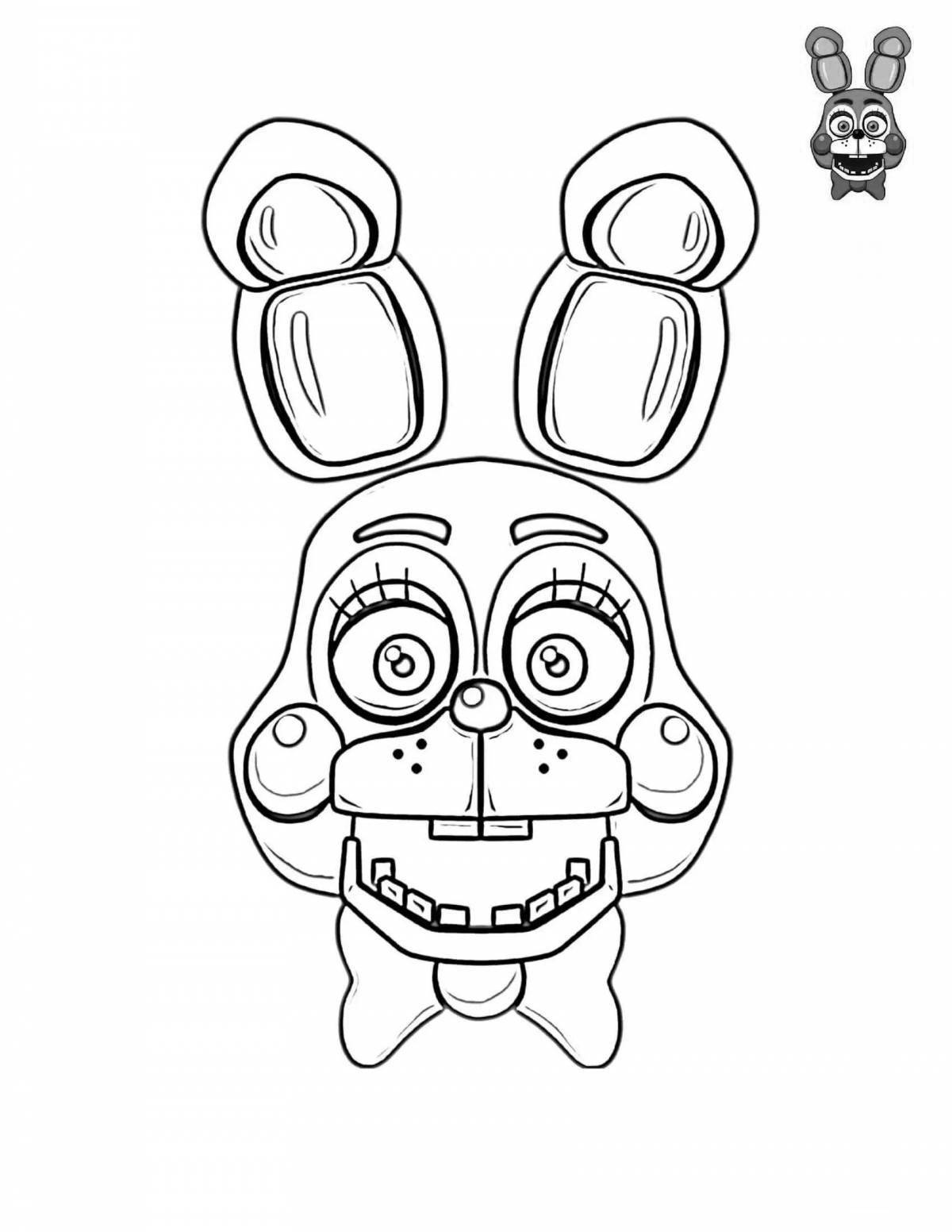 Gorgeous bonnie from freddy coloring book