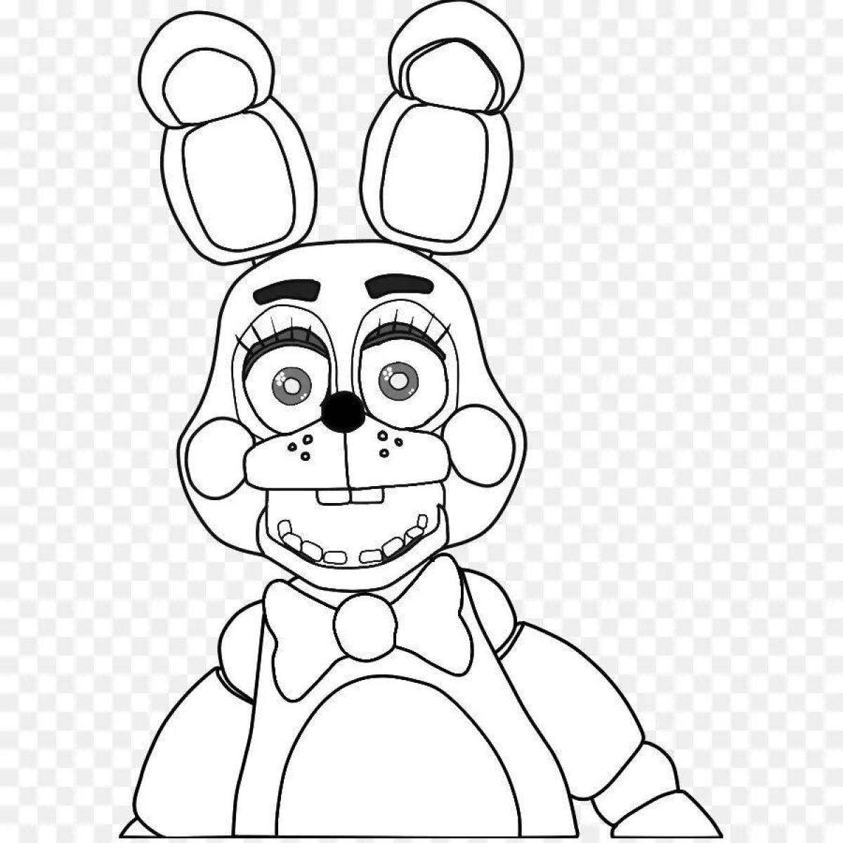 Bonnie color explosive from freddy coloring page