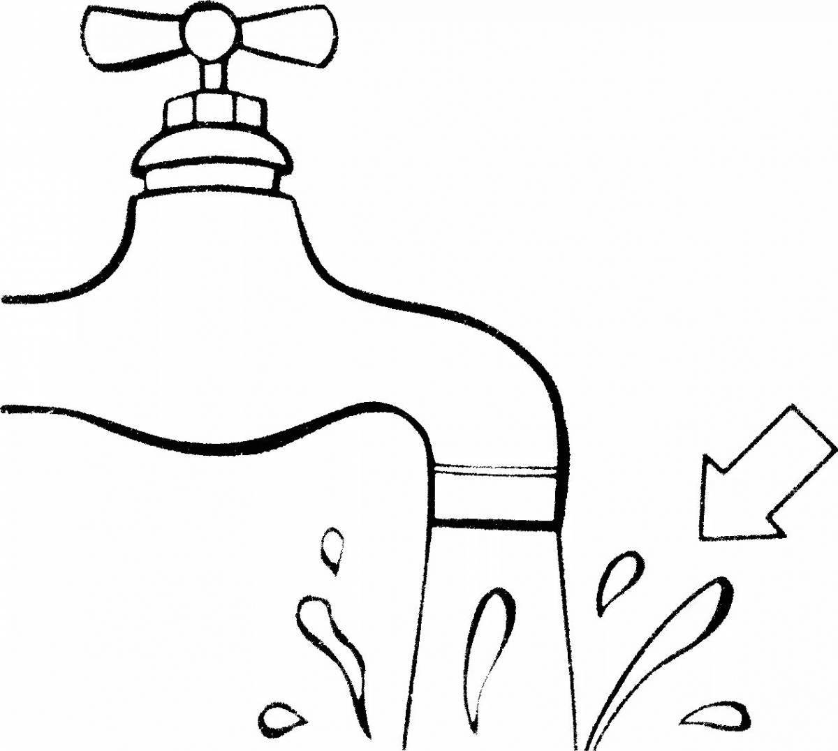 Water inspirational coloring page