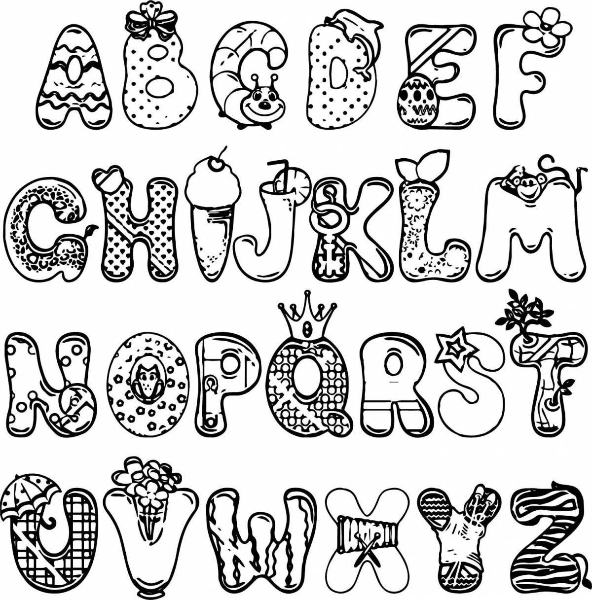 Ghost coloring alphabet