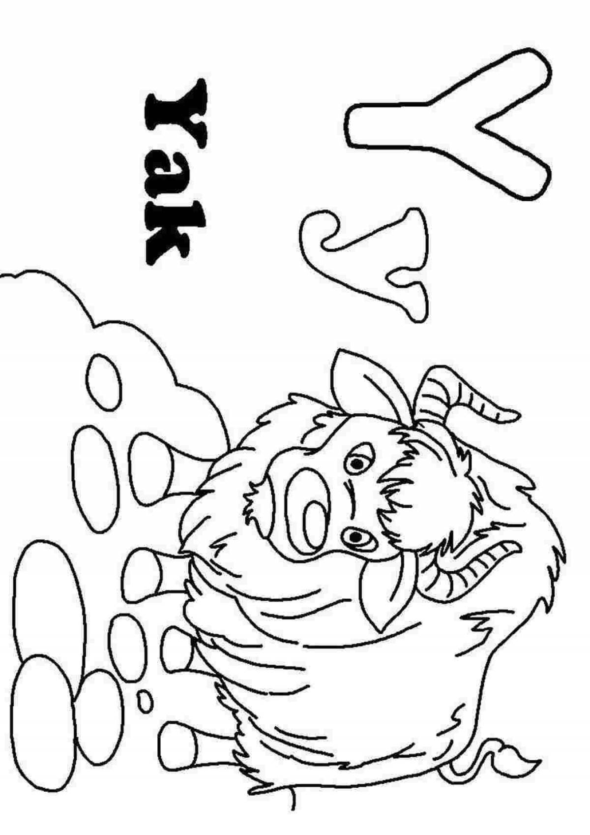 Terrible coloring page alphabet