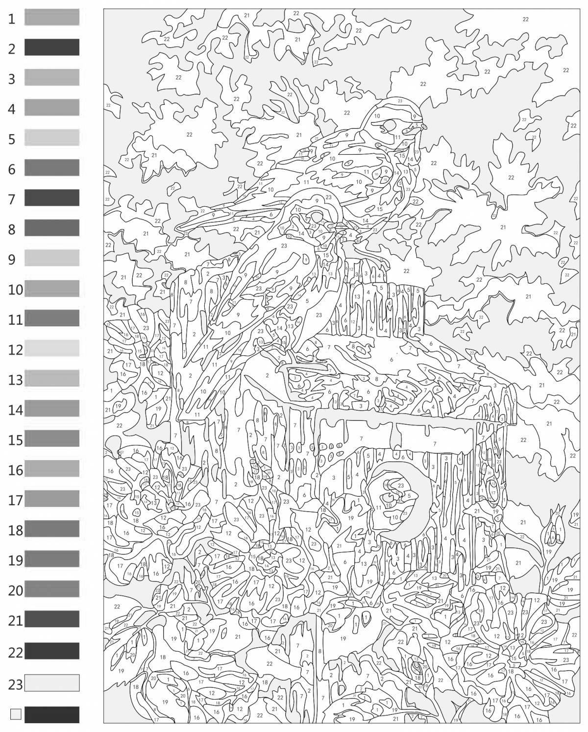 Sweet paint fill coloring page