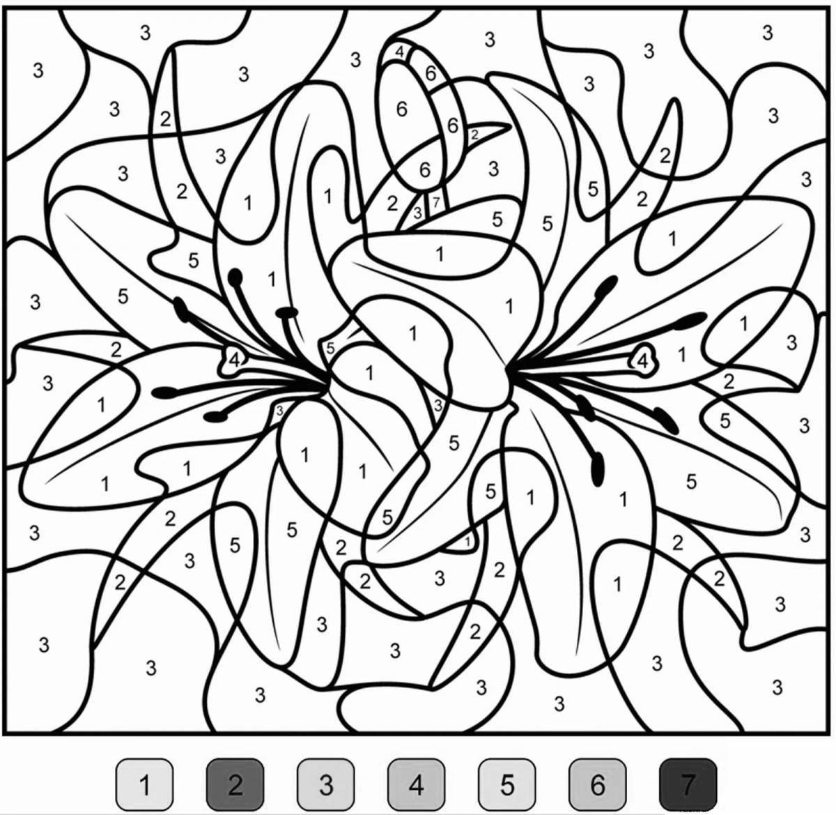 Playful paint fill coloring page