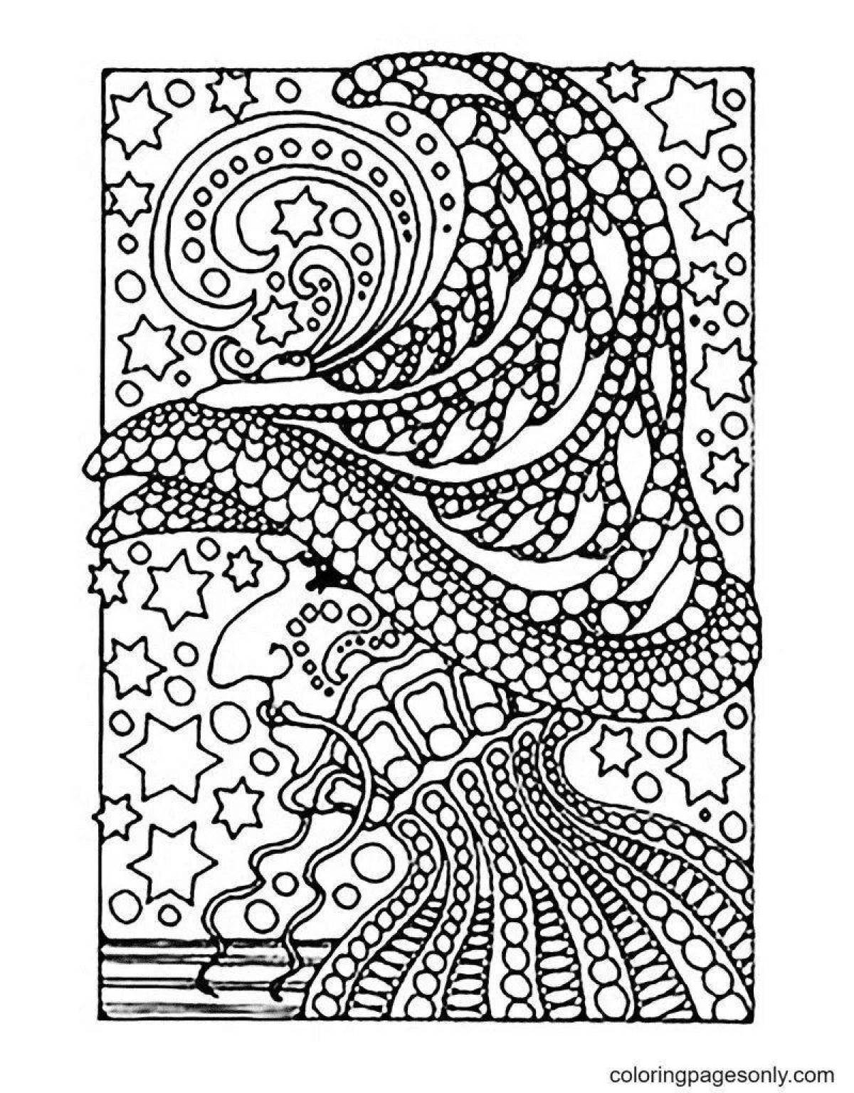 Sparkly adult coloring book