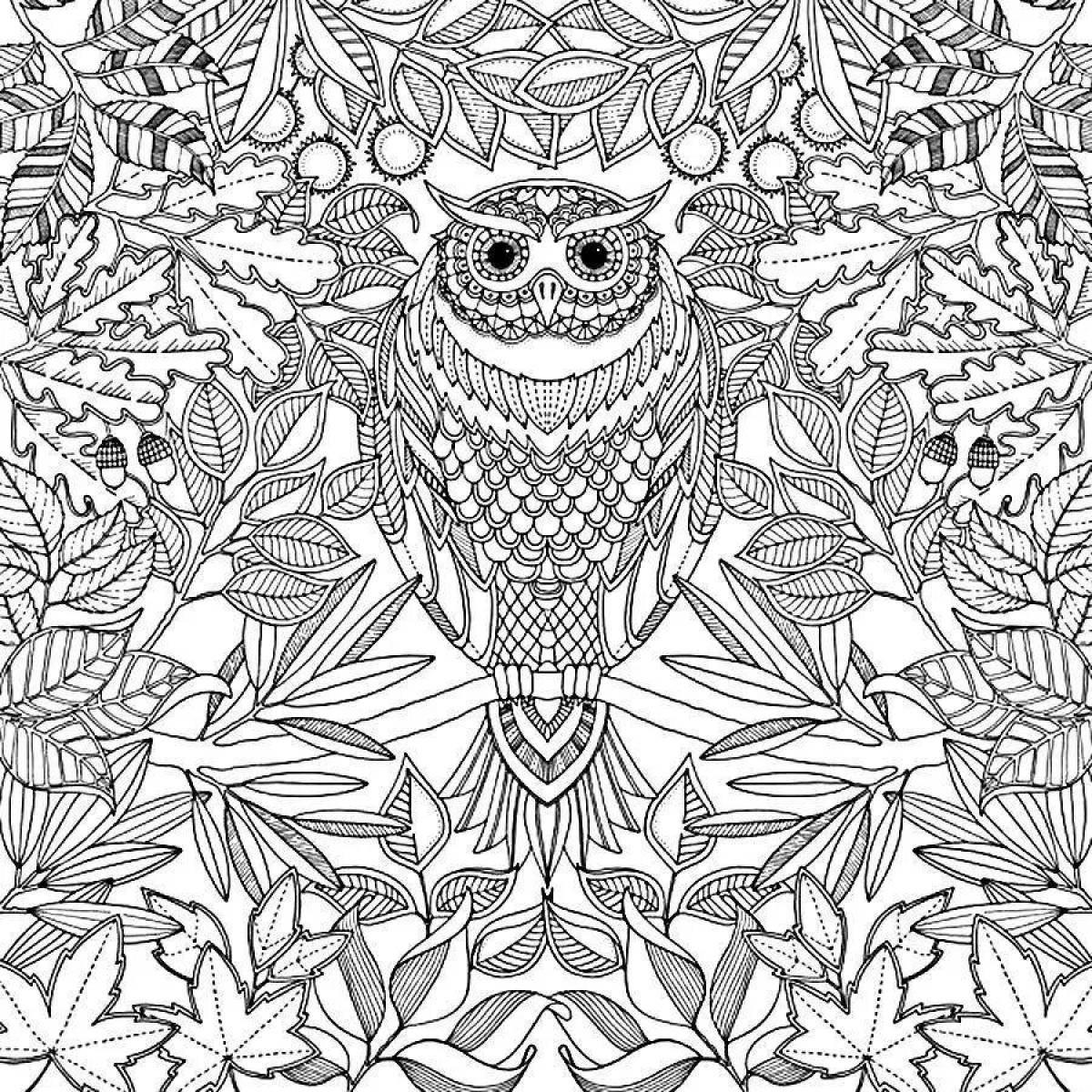 Luminous coloring book for adults