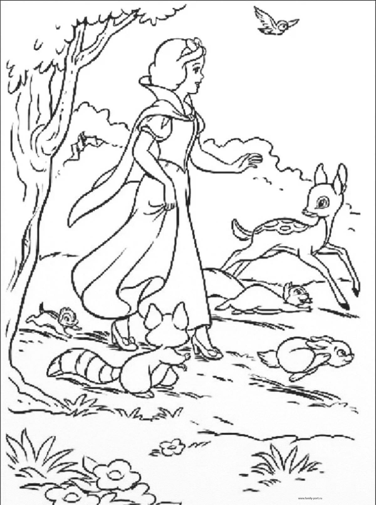 Fairy tale coloring pages for girls
