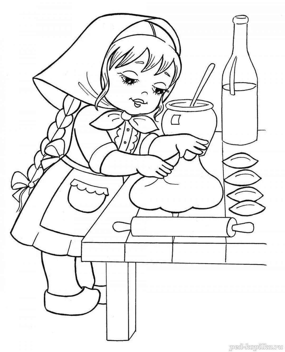 Great fairy tale coloring book for girls