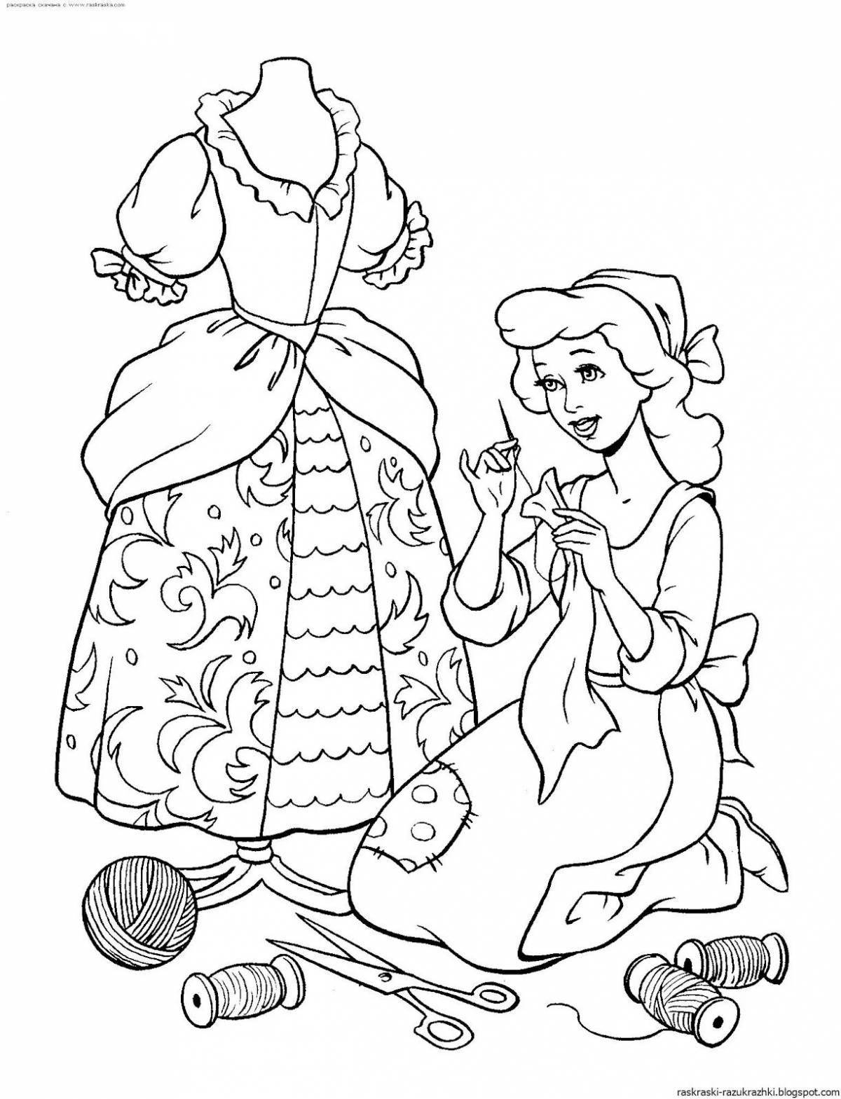 Wonderful fairy tale coloring pages for girls