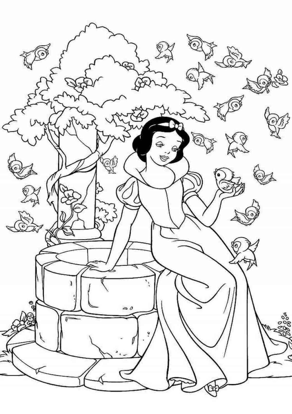 Glorious fairy tale coloring book for girls