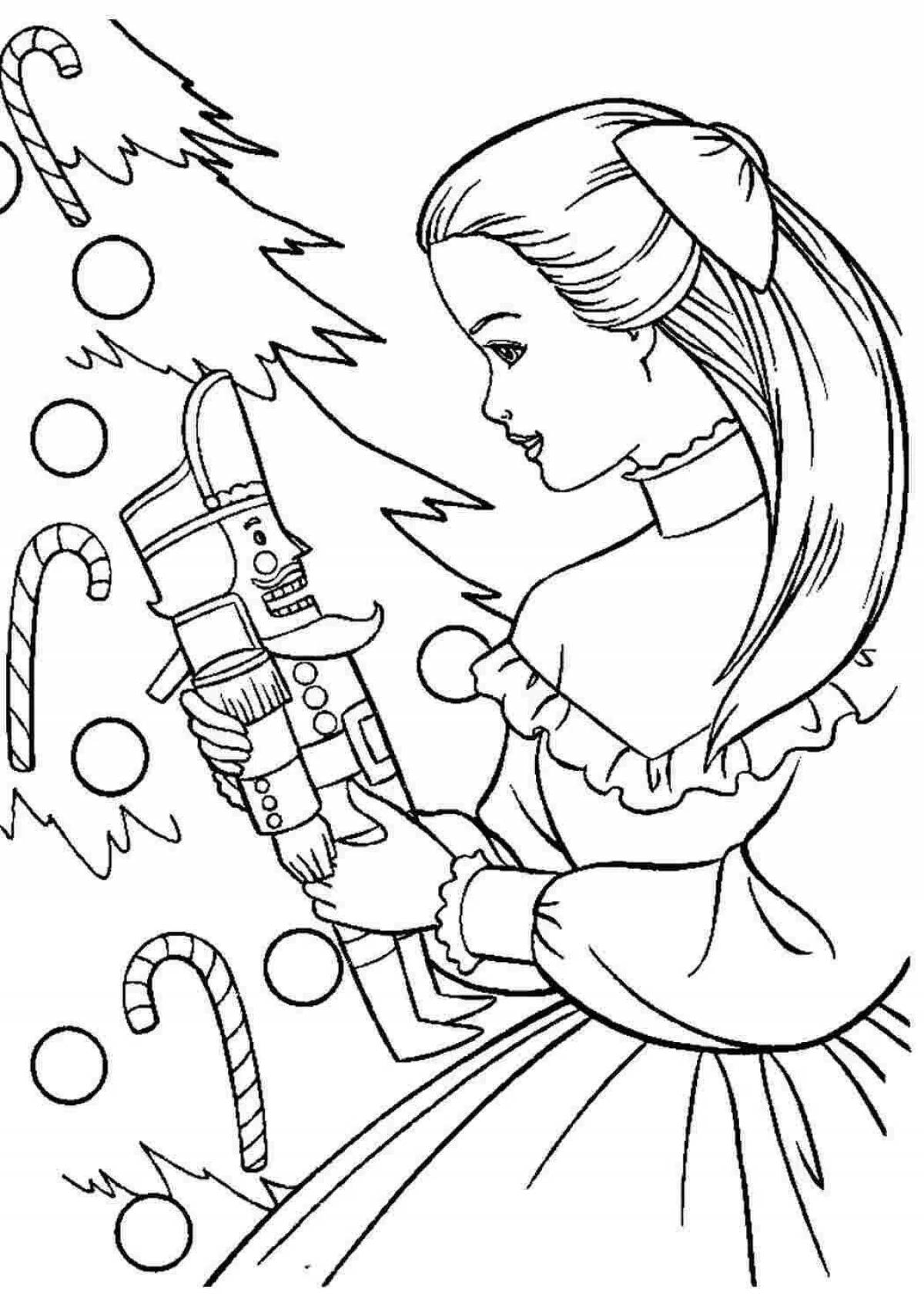 Elegant fairy tale coloring book for girls