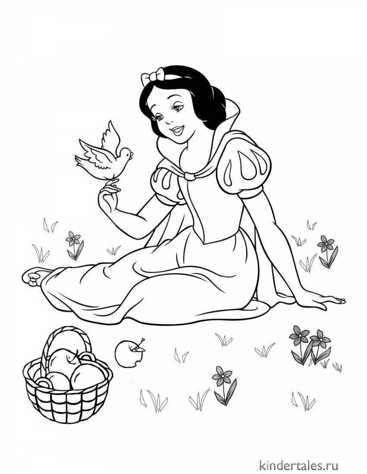 Surreal fairy tale coloring pages for girls