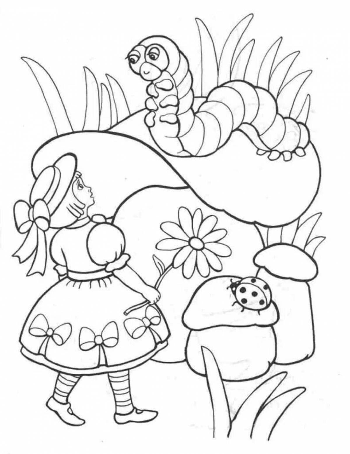 Intriguing fairy tale coloring book for girls