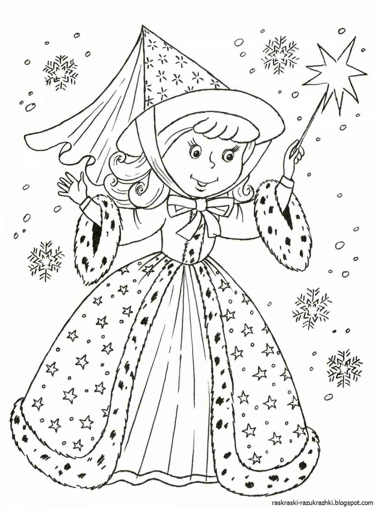 Majestic fairy tale coloring pages for girls
