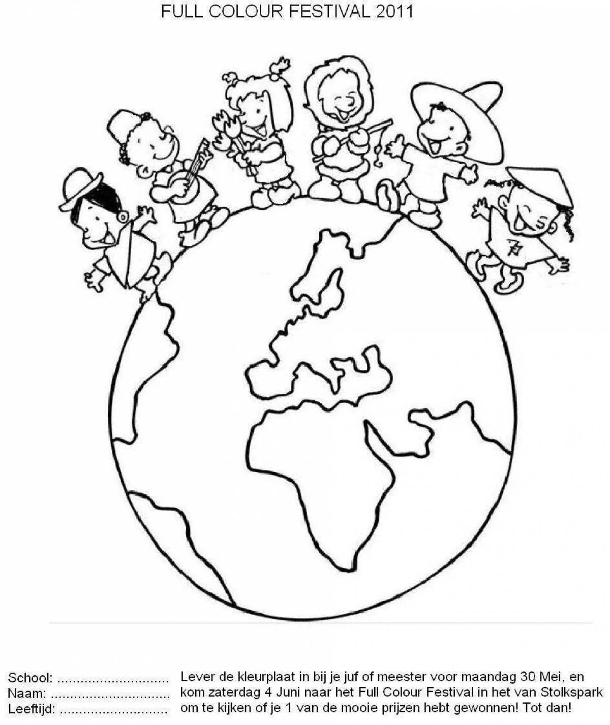 Majestic world on earth coloring page