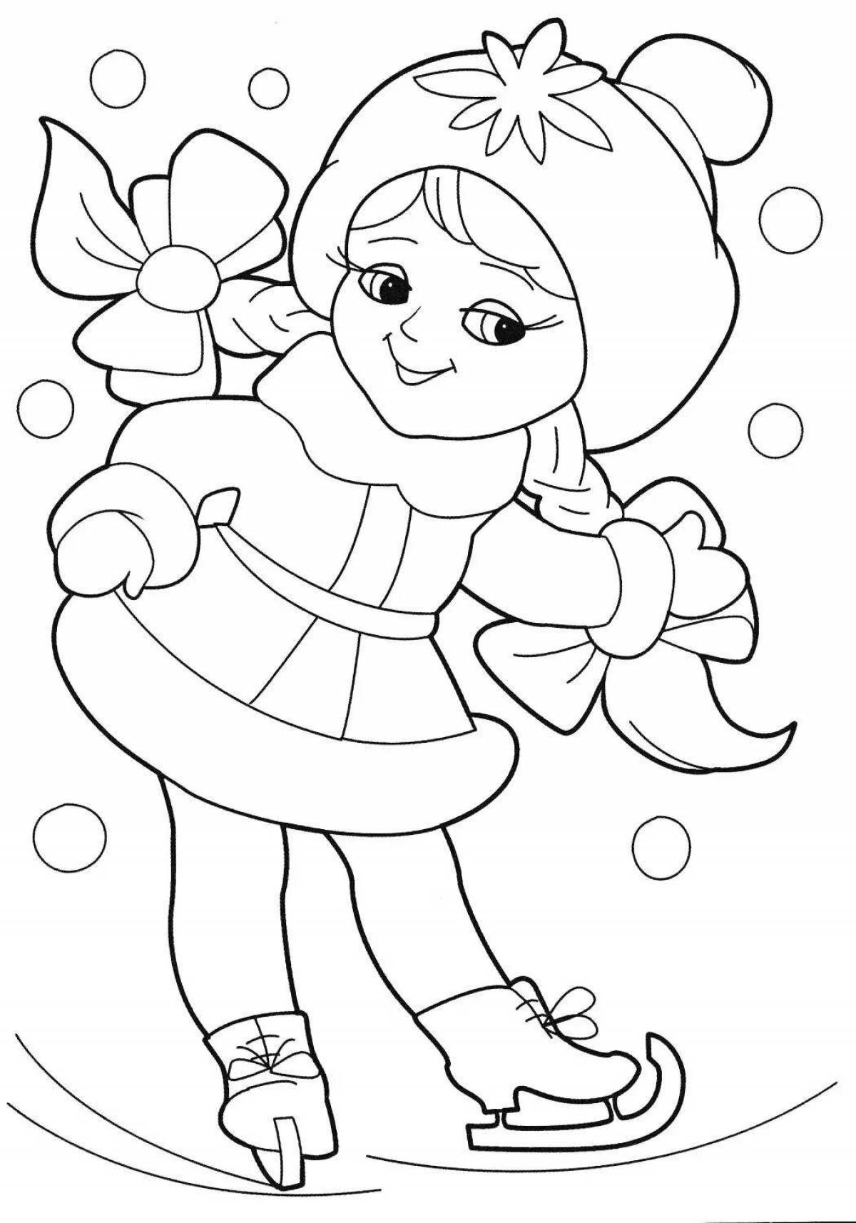 Divine coloring for girls snow maiden