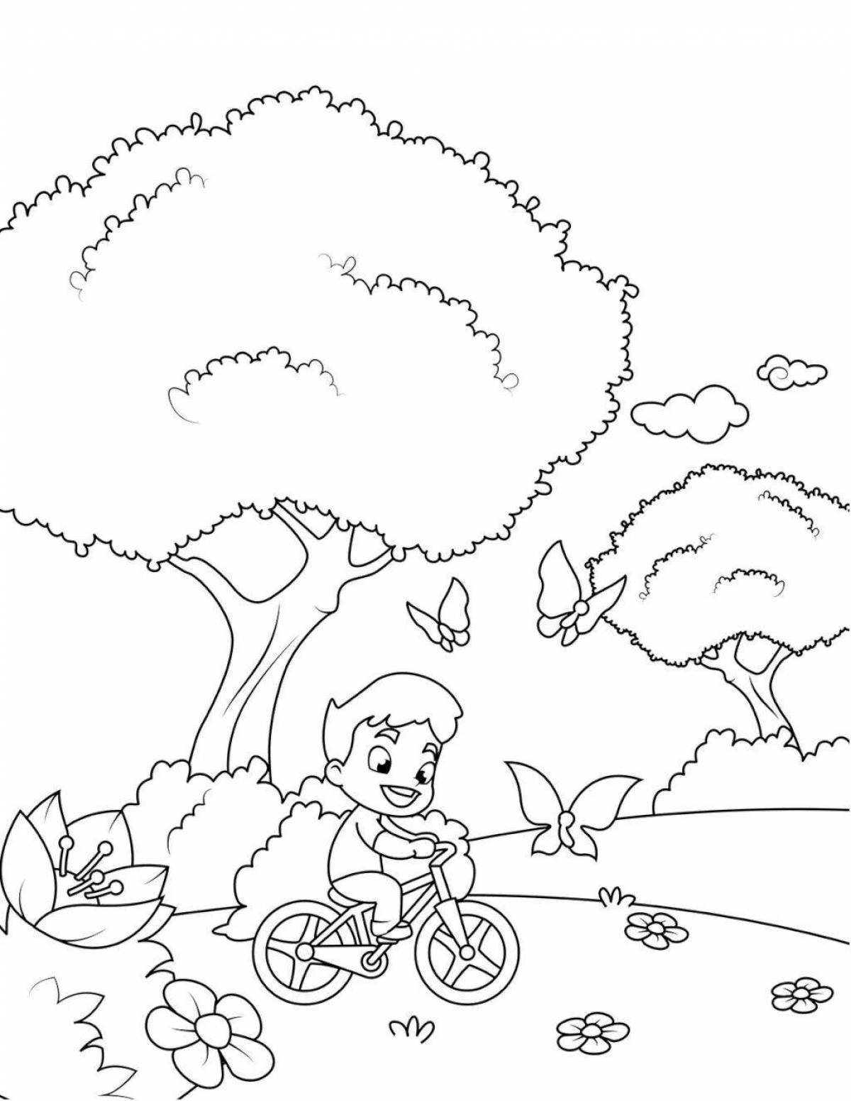 Exotic nature coloring pages for boys