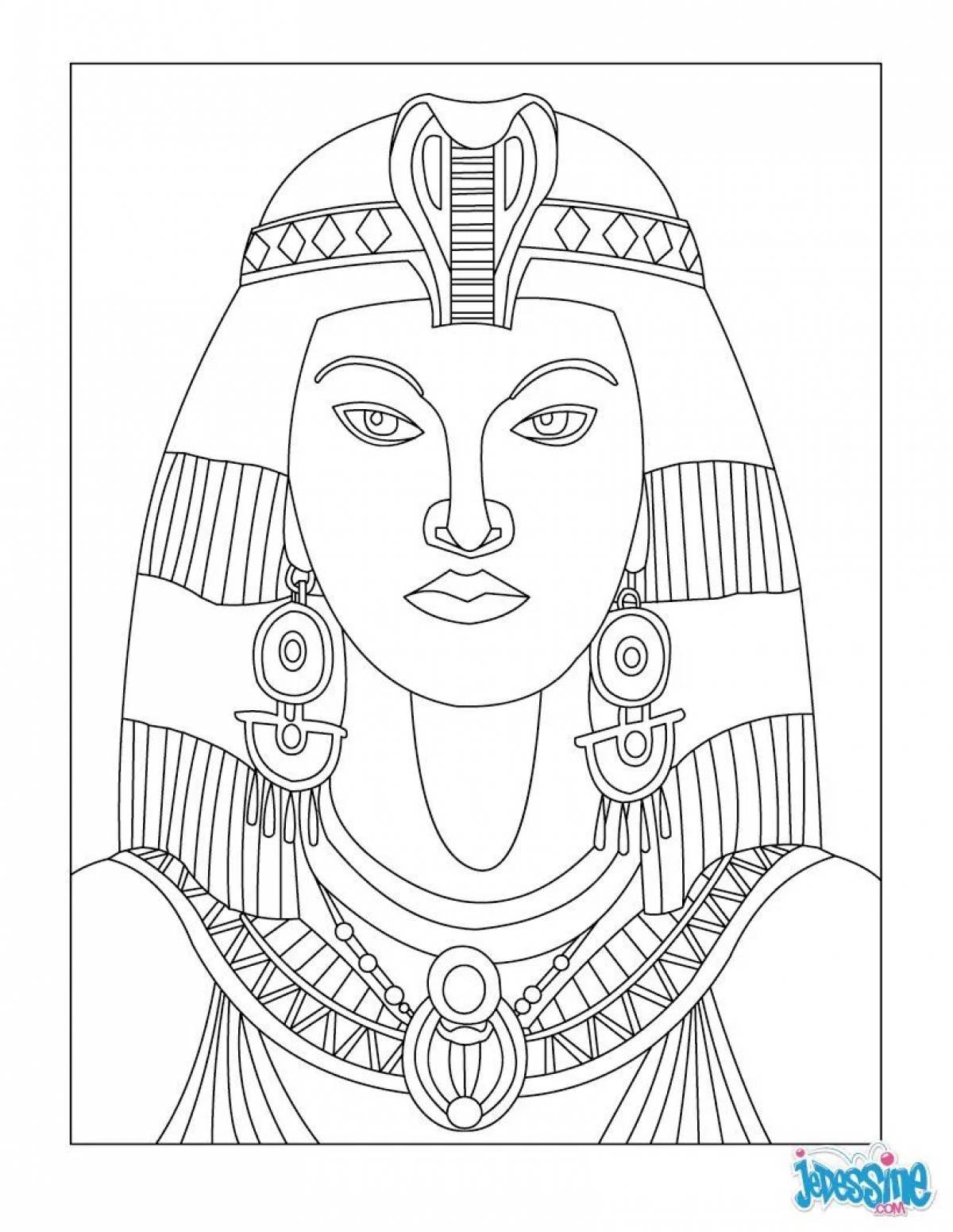 Древний Египет раскраска Клеопатра