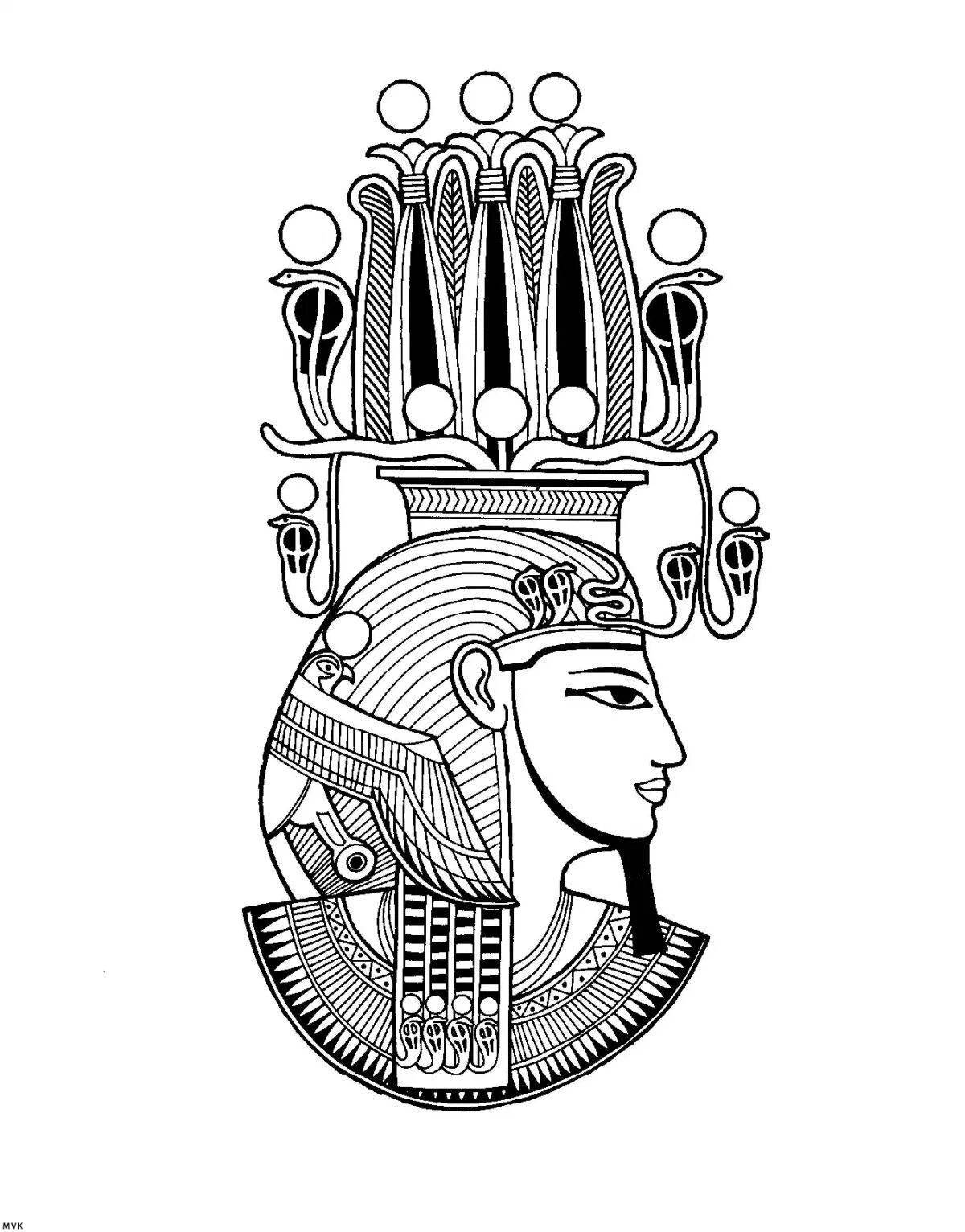 Красочная раскраска древние египетские украшения