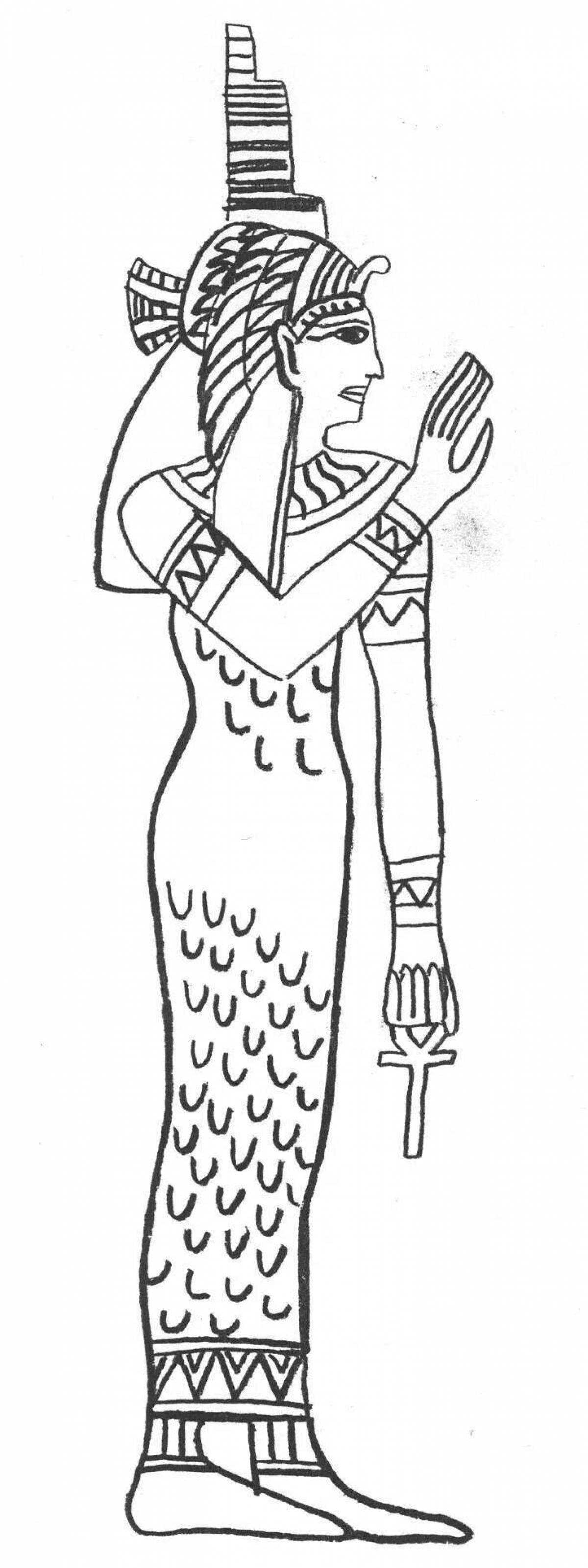 Сверкающая раскраска древние египетские украшения