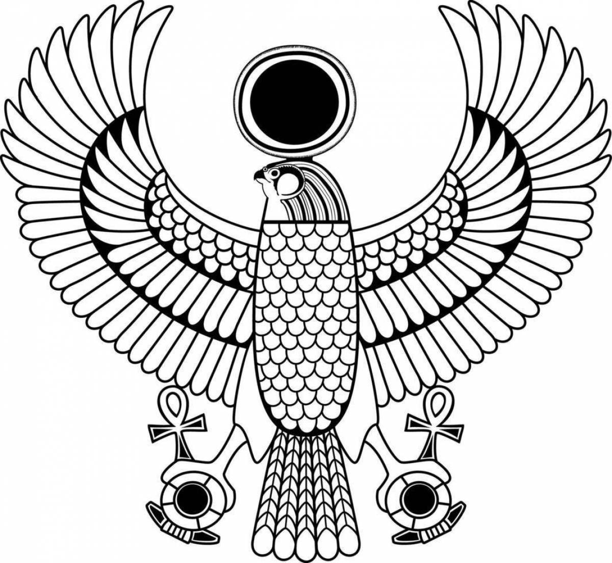 Radiant coloring page ancient Egyptian jewelry