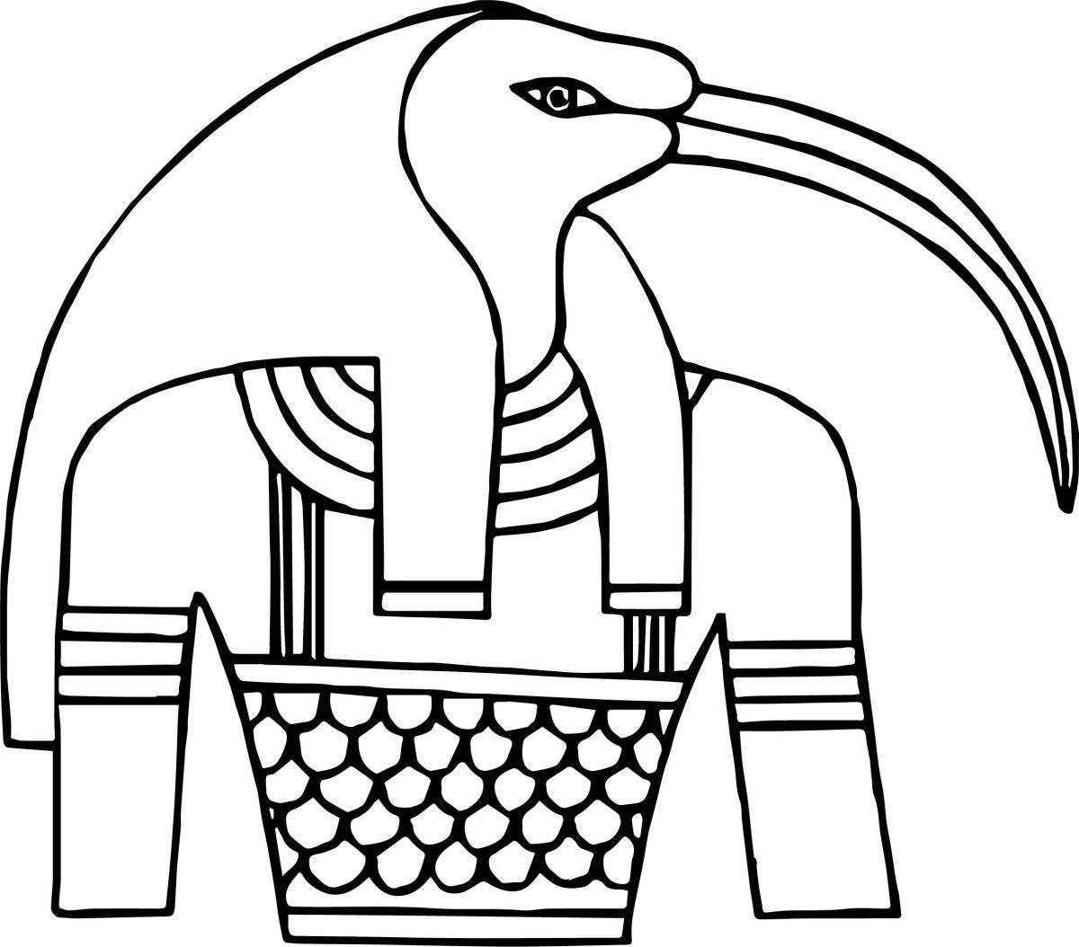 Изящная раскраска древние египетские украшения
