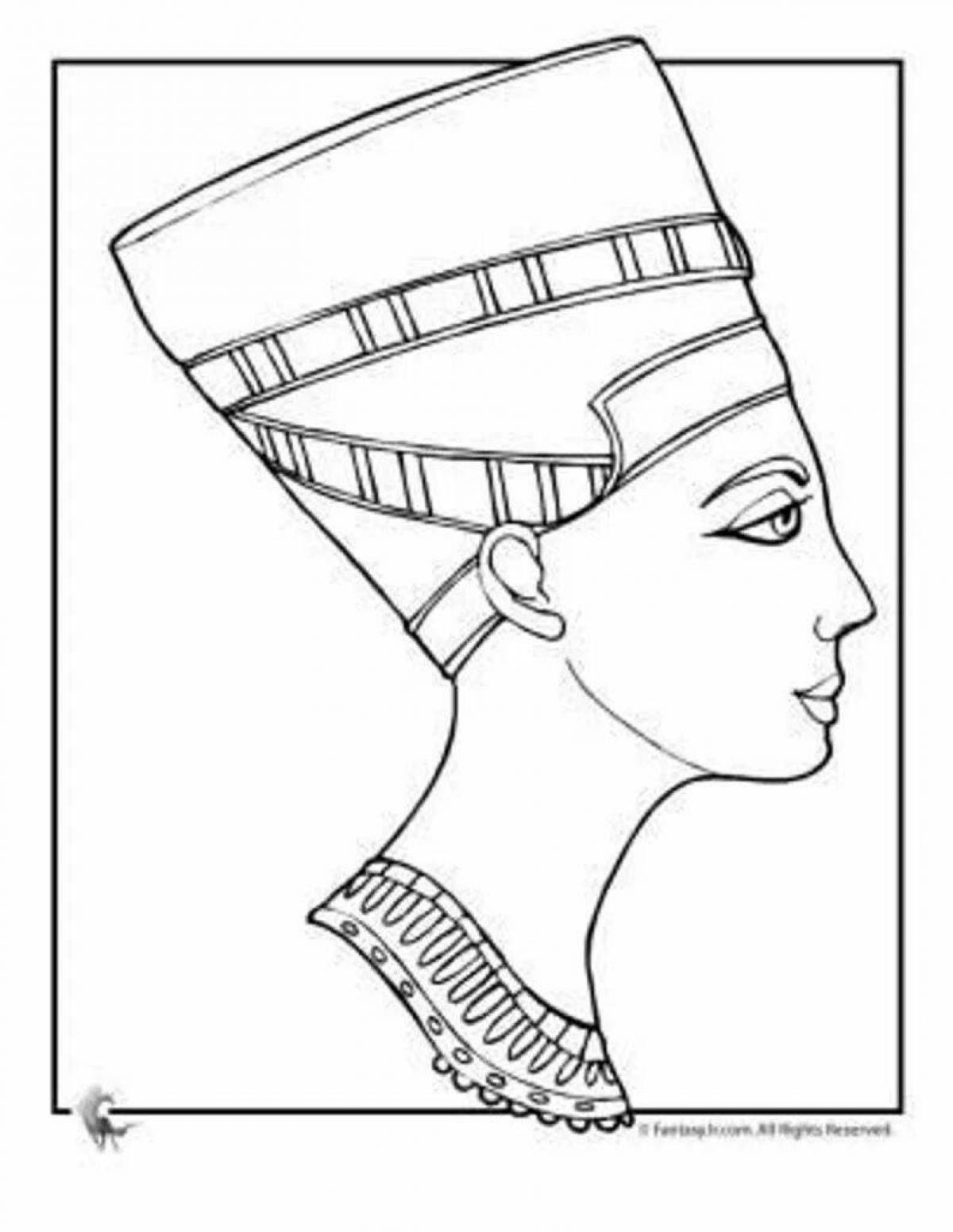 Gorgeous ancient Egyptian jewelry coloring book