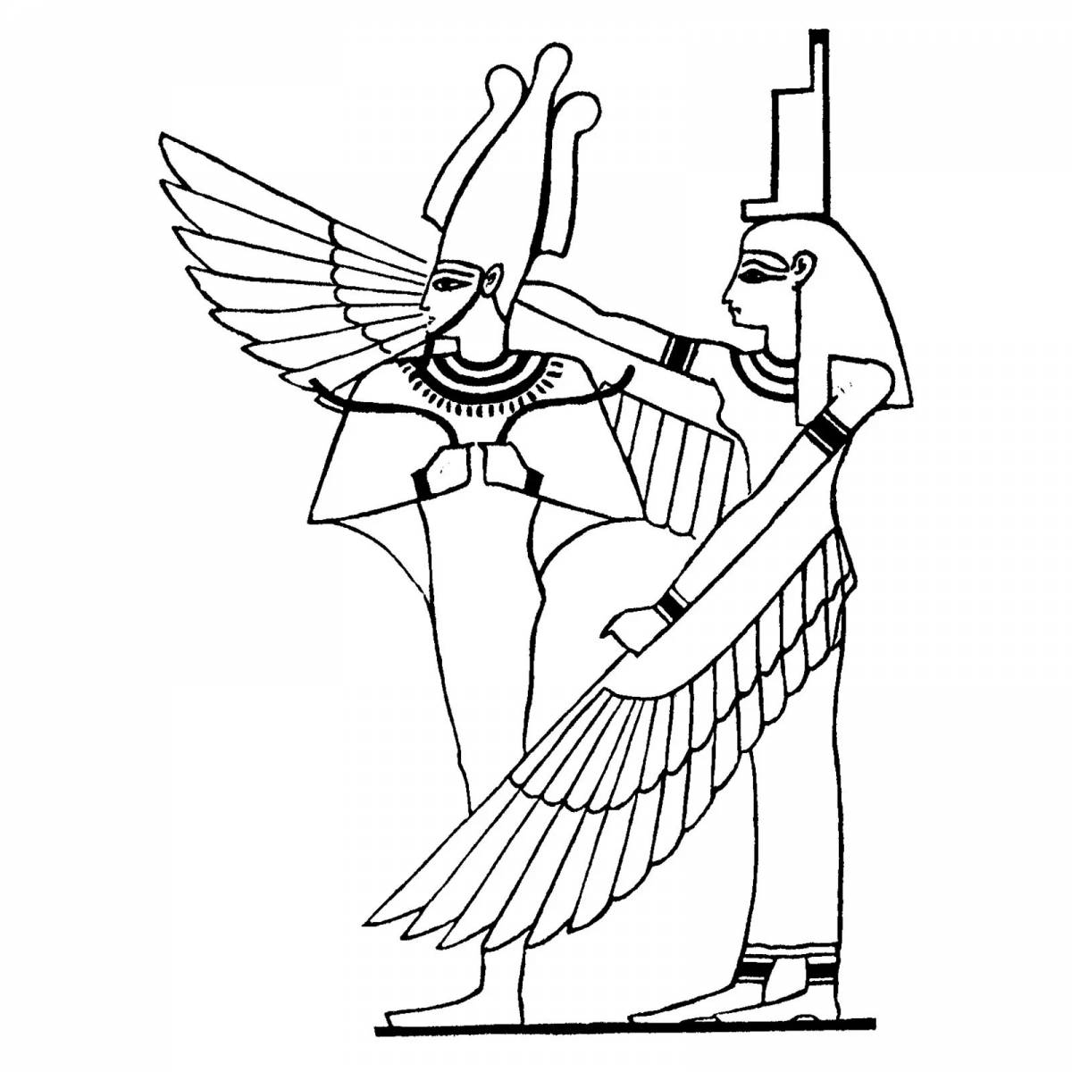 Художественная раскраска древние египетские украшения