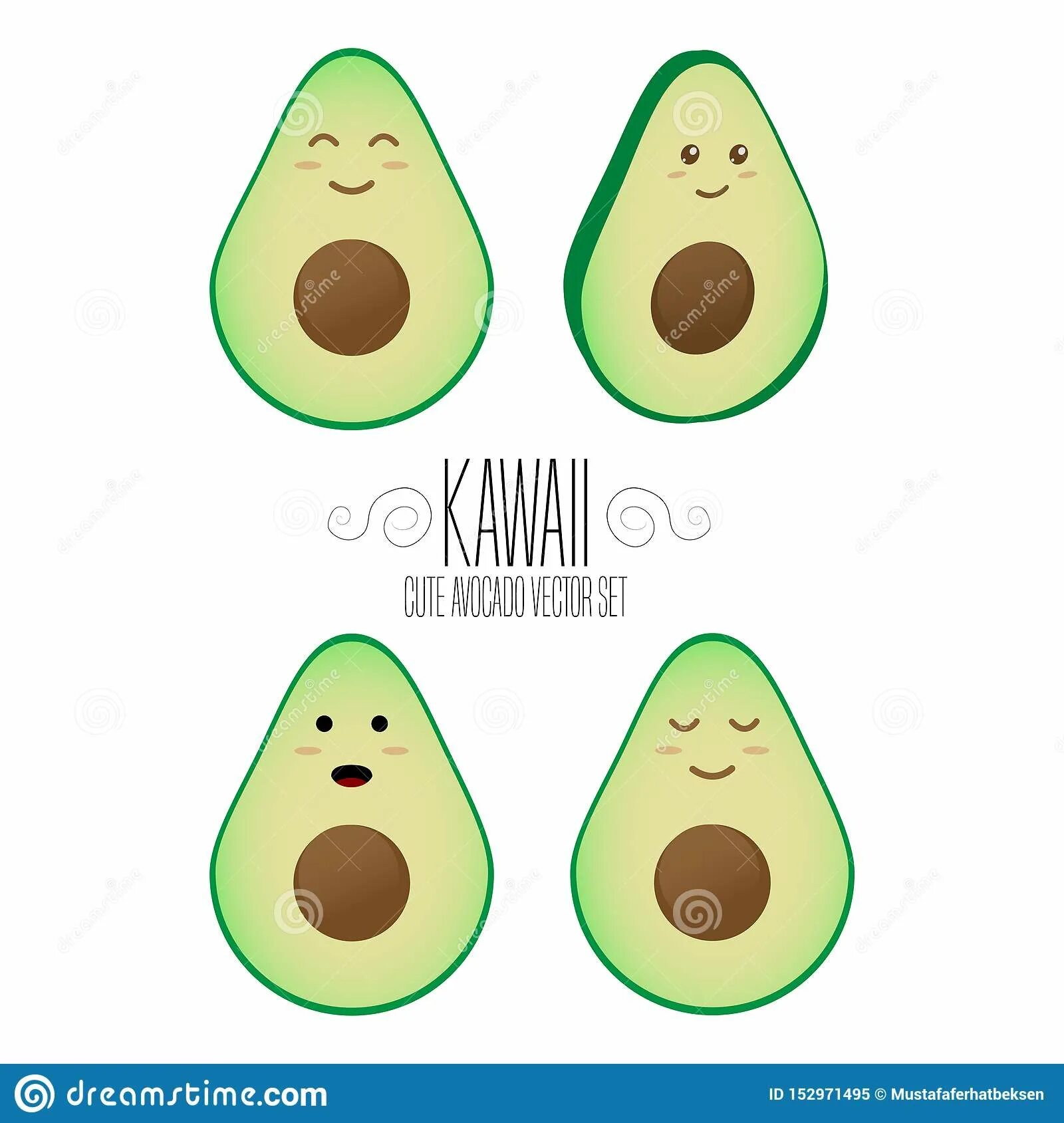 Glorious avocado sticker coloring page