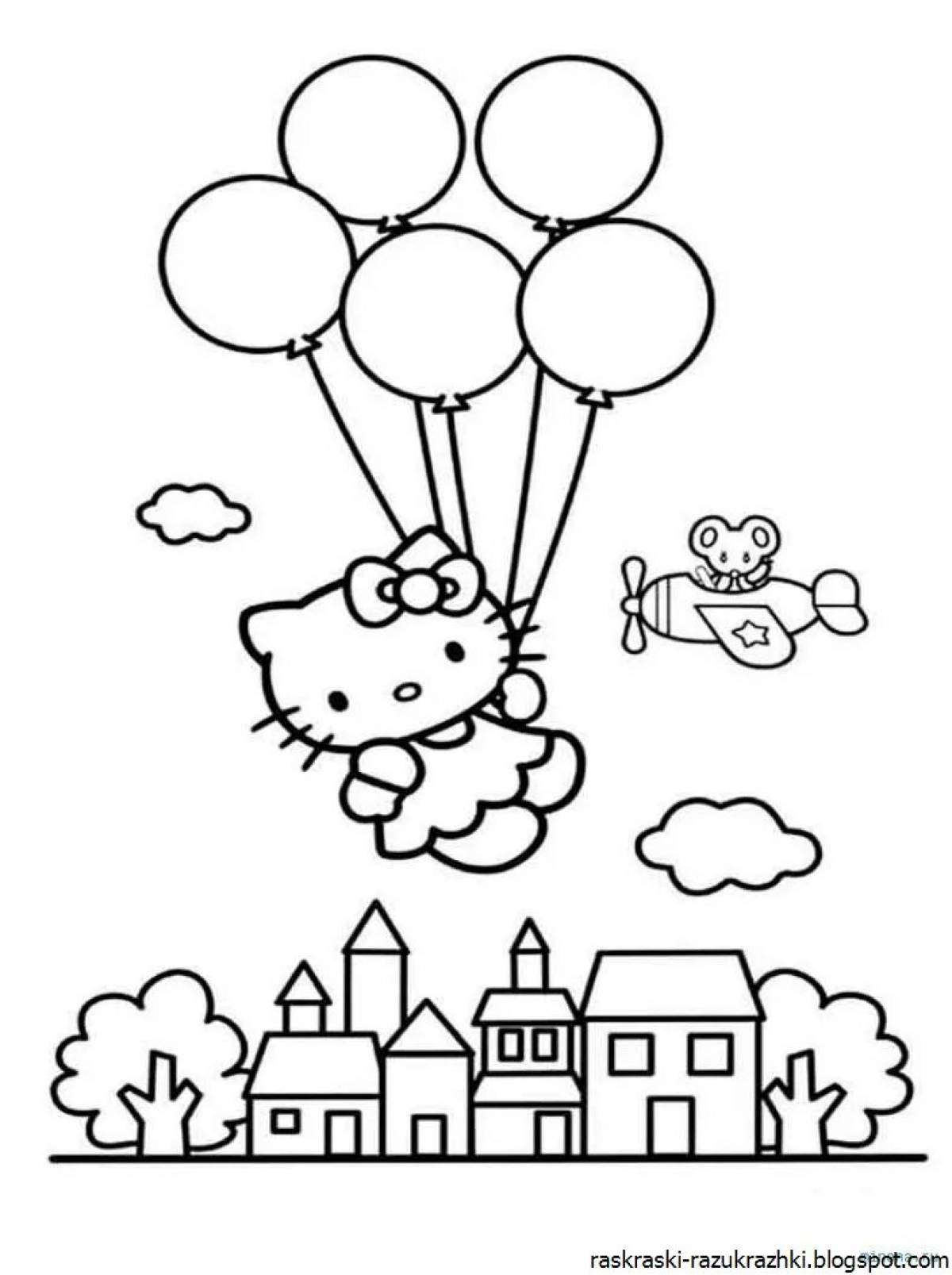 Cat with balloons #6