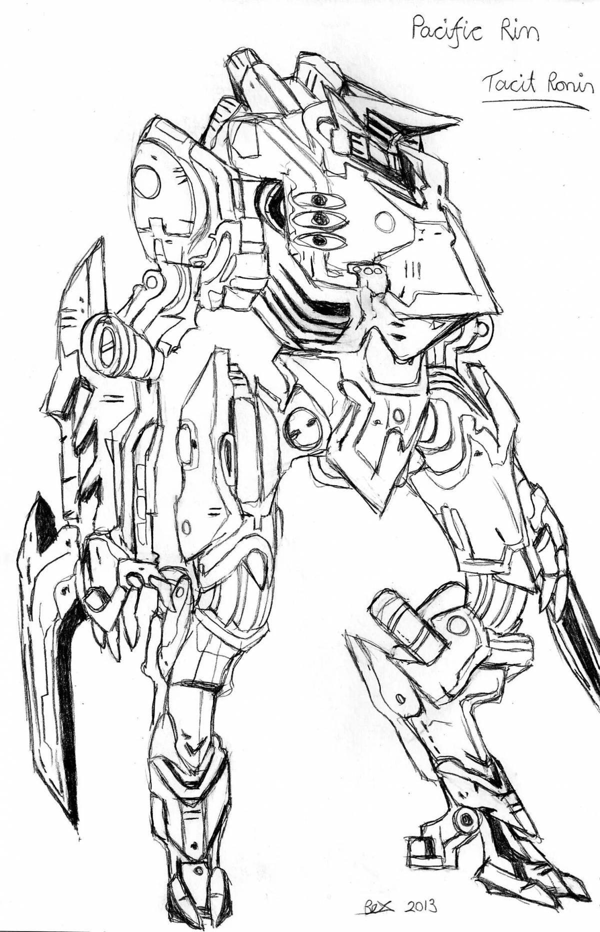 Amazing pacific rim 2 coloring page
