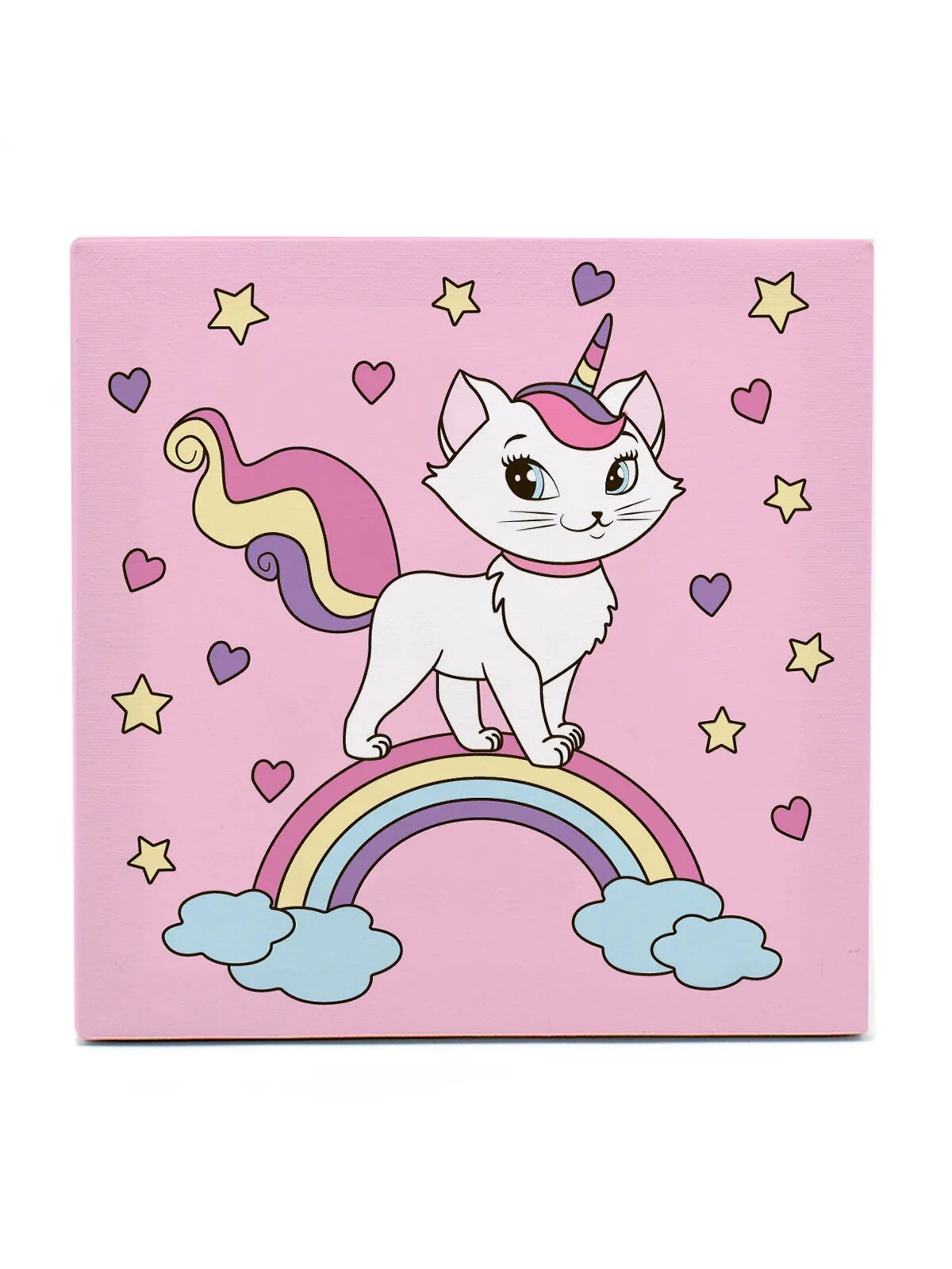 Раскраска элегантная радужная кошка фелисити