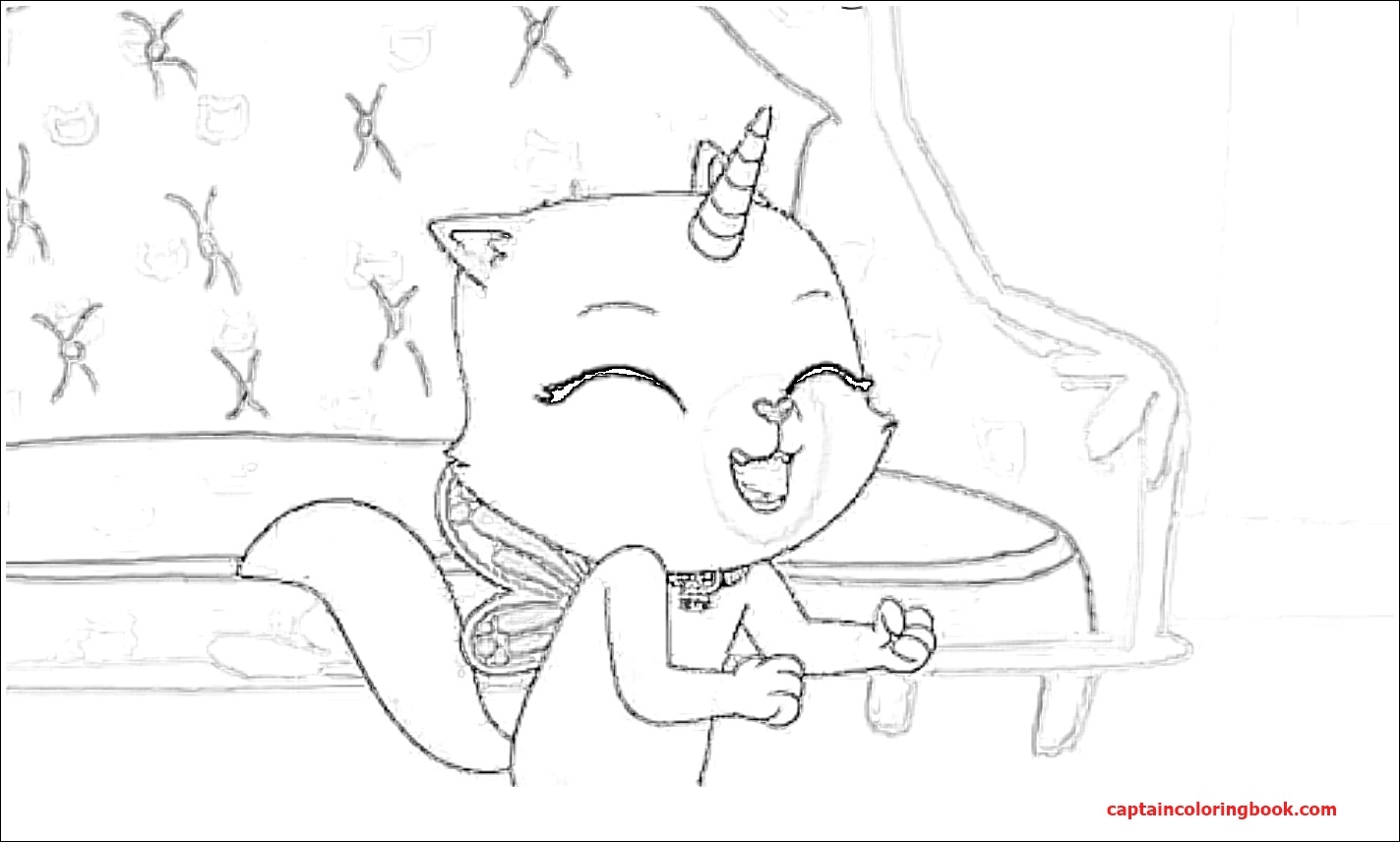Раскраска нежная радужная кошка фелисити