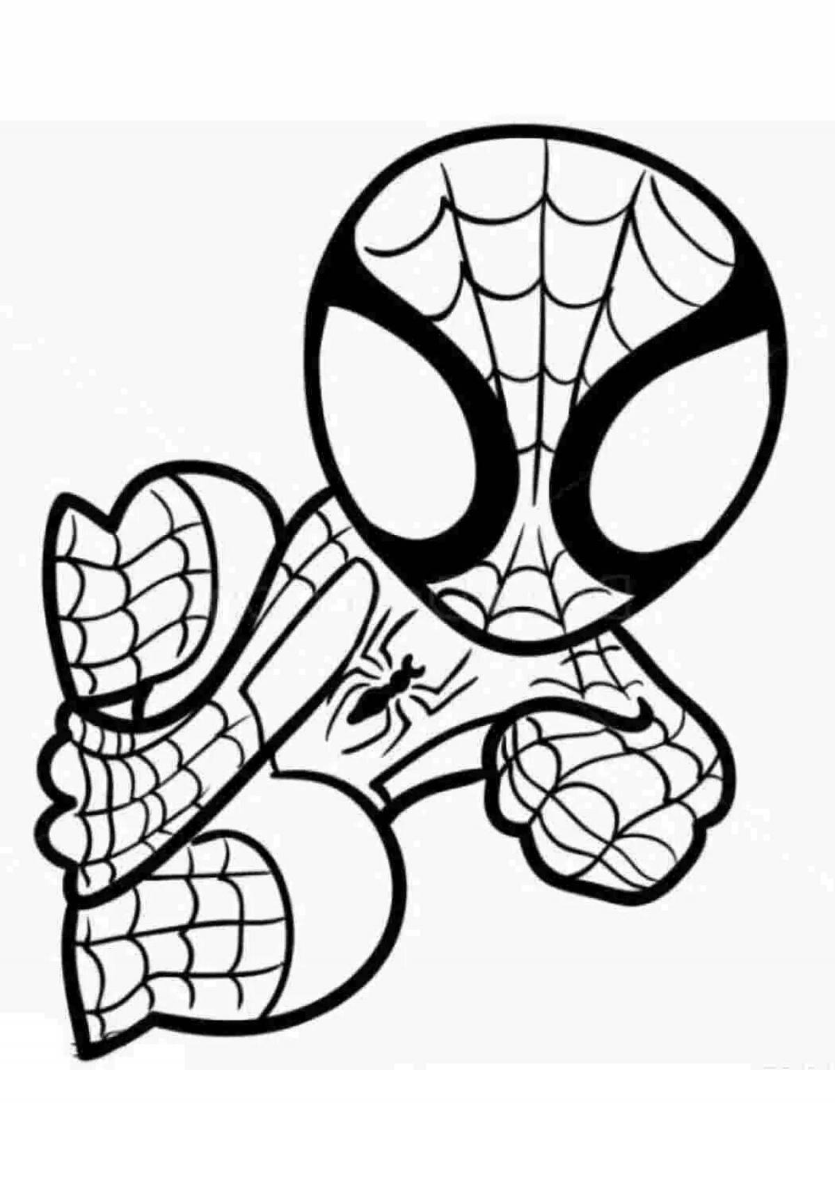 Spiderman's amazing team coloring page