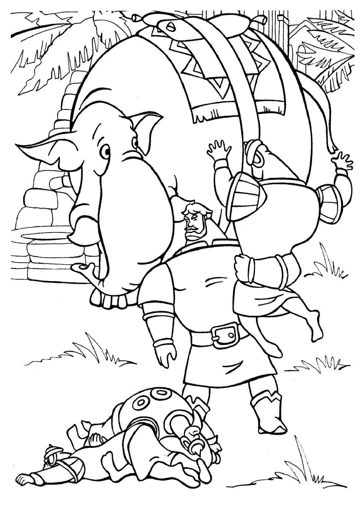 Colorful coloring page 3 heroes of the game