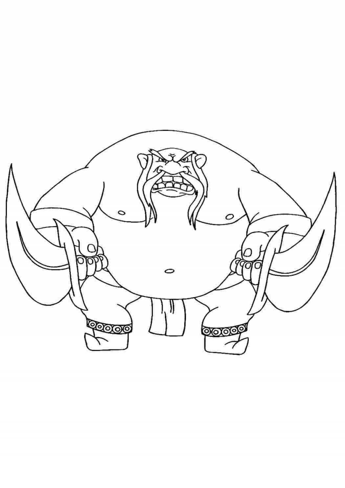 Bright coloring page 3 heroes of the game