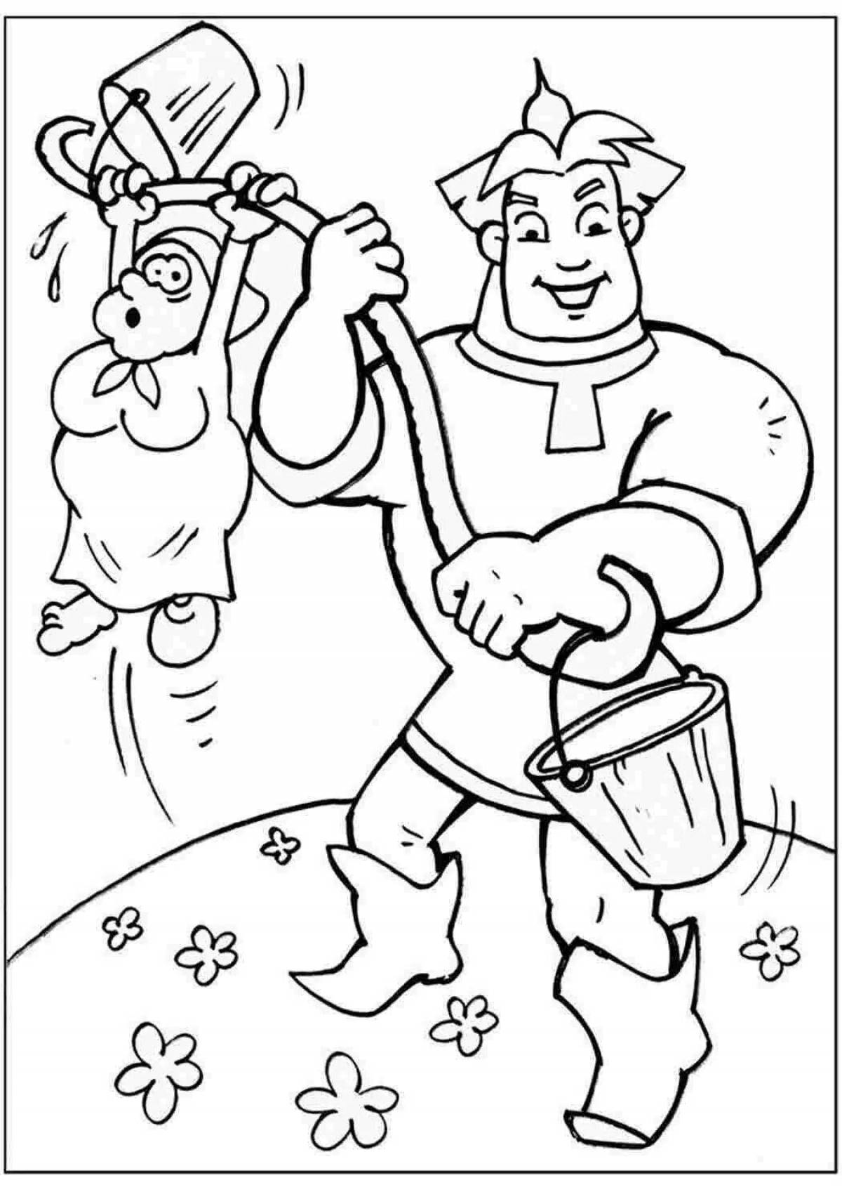 Attractive coloring page 3 heroes game