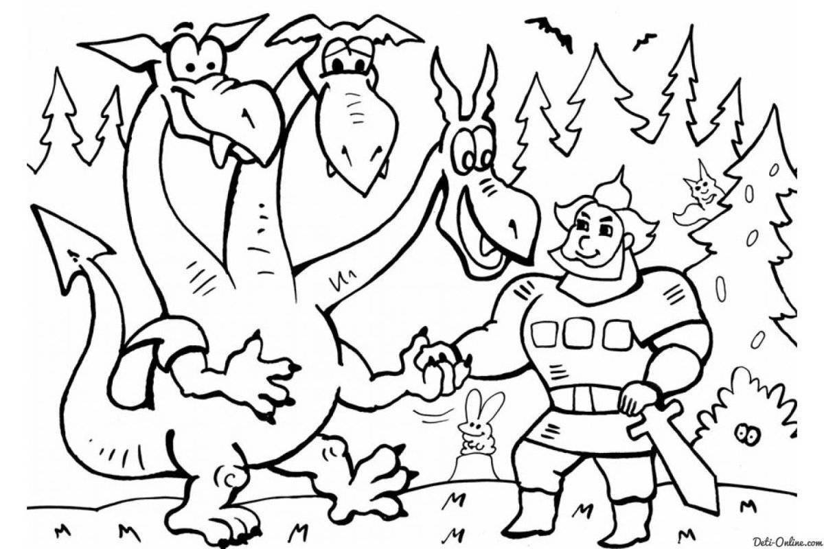 Big coloring page 3 heroes of the game