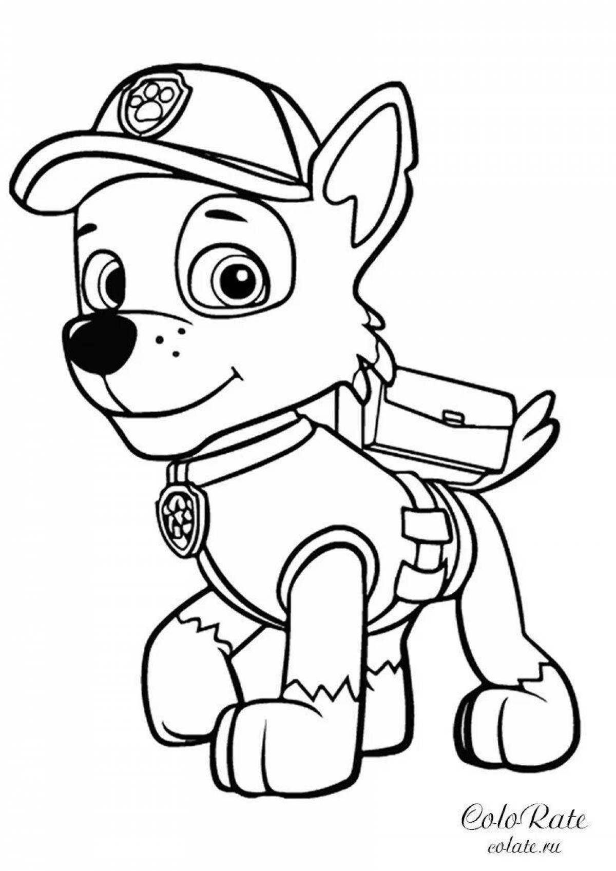 Развлекательная раскраска щенячий патруль