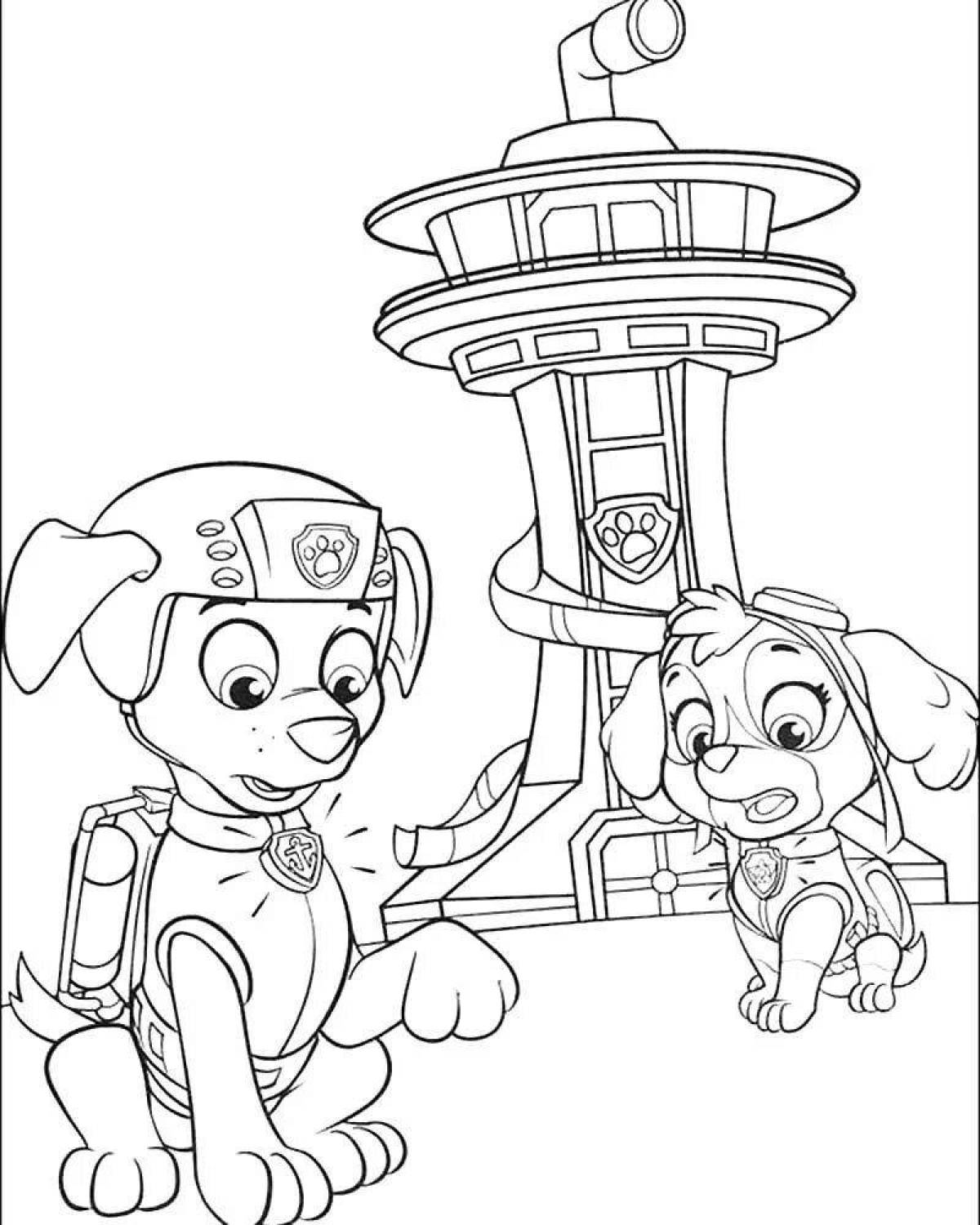 Coloring page funny paw patrol