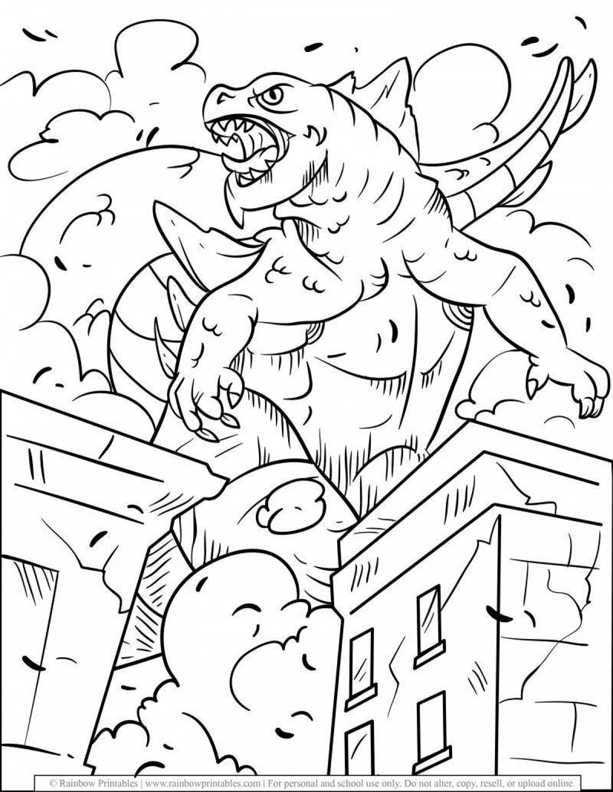 King kong vs godzilla giant coloring book