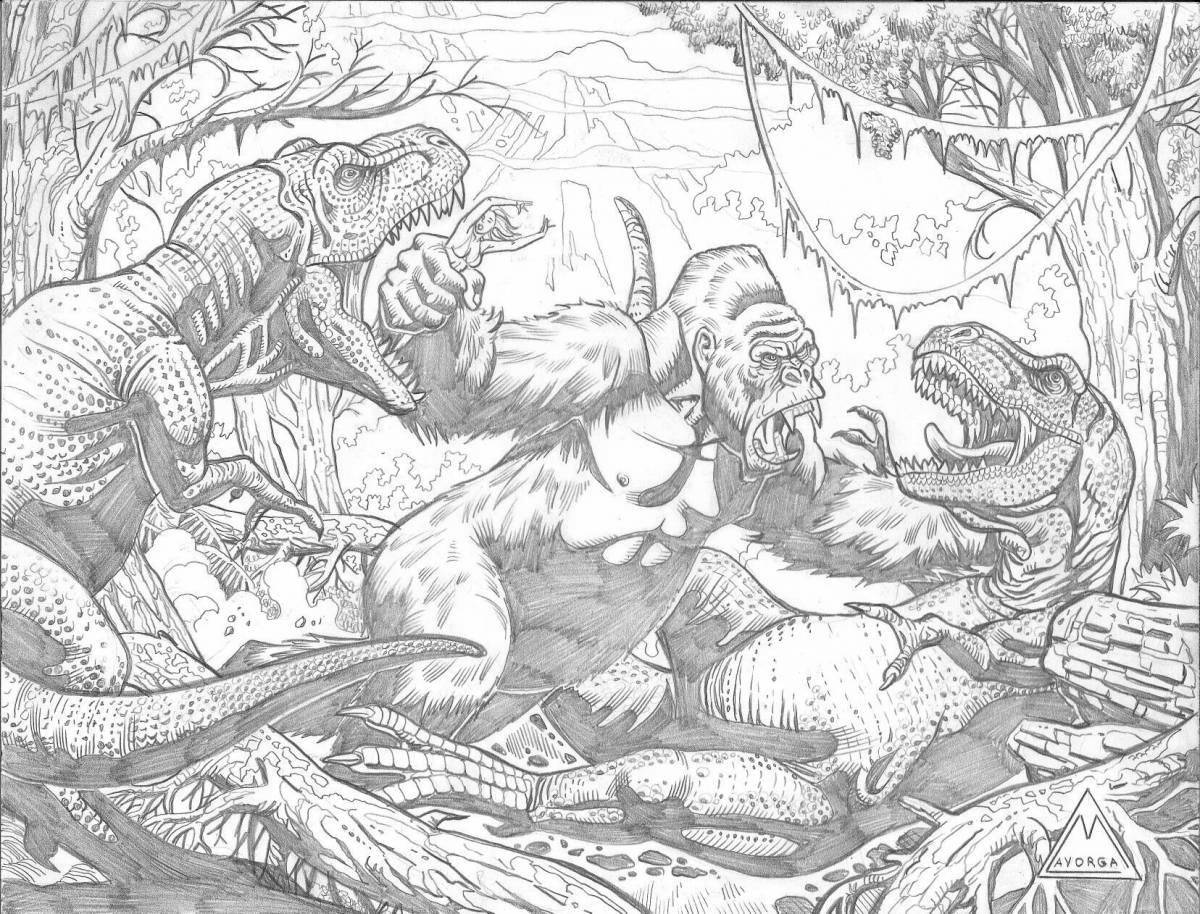 Impressive kingkong vs godzilla coloring book
