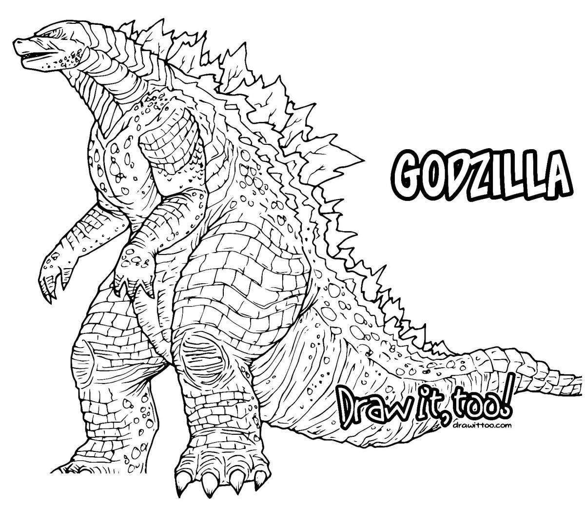 Spooky coloring book kingkong vs godzilla