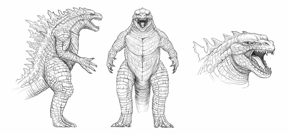 Unprecedented kingkong vs godzilla coloring book