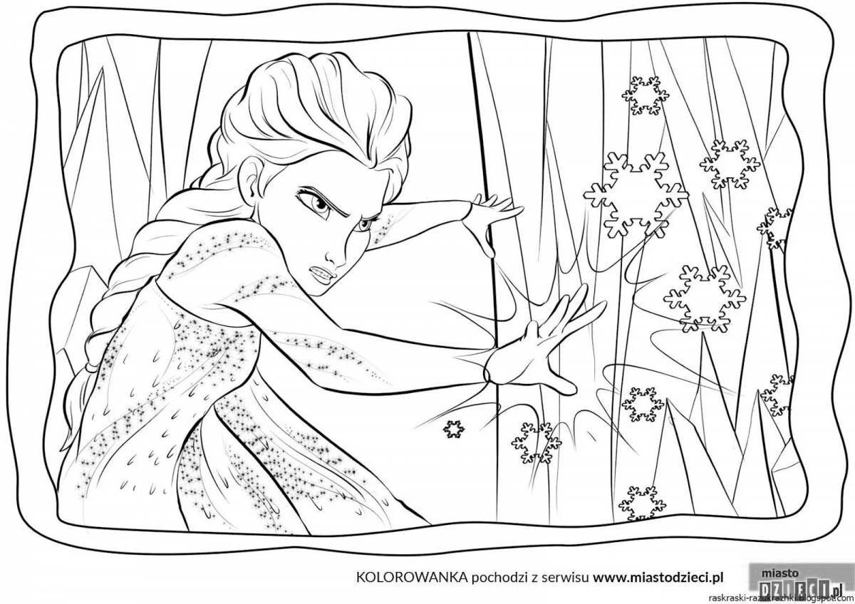 Coloring page dazzling snow queen
