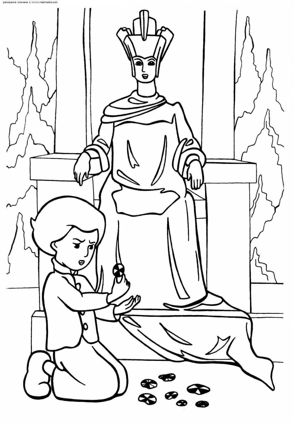 Delightful snow queen coloring book