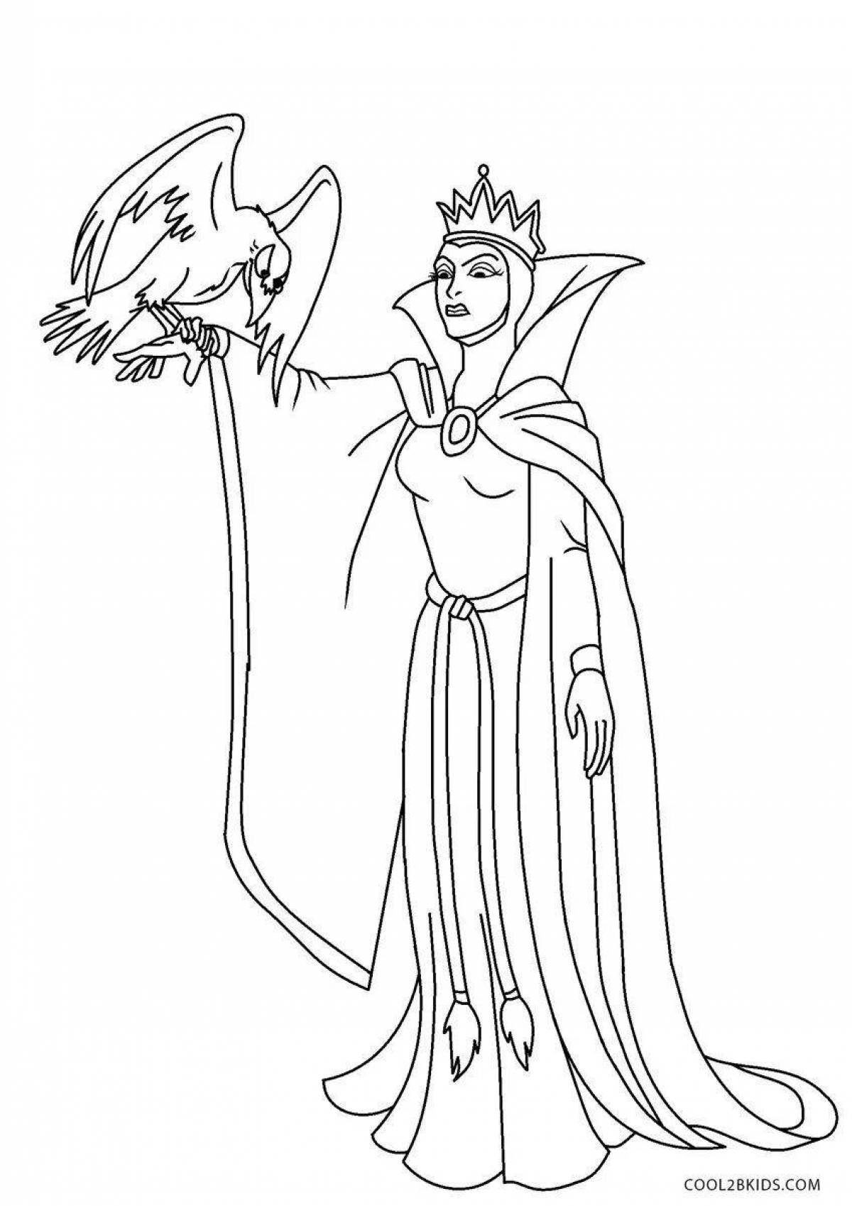 Coloring page graceful snow queen