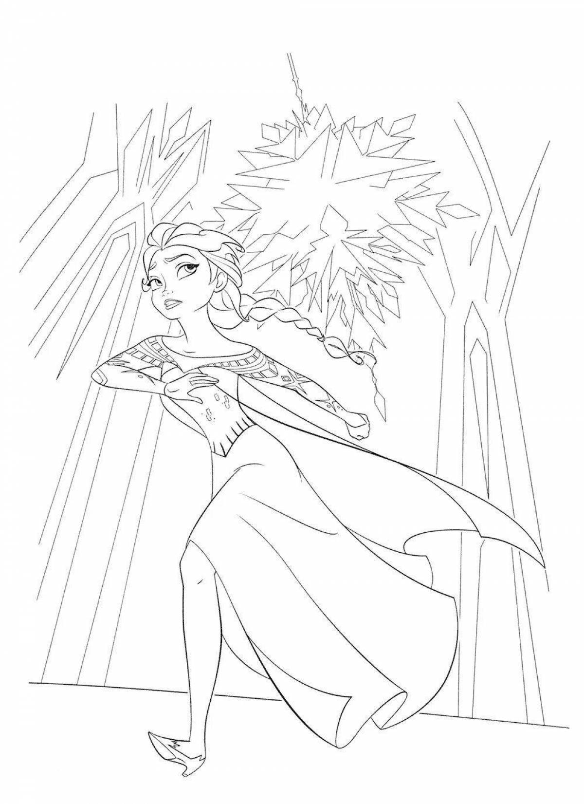 Fancy snow queen coloring book
