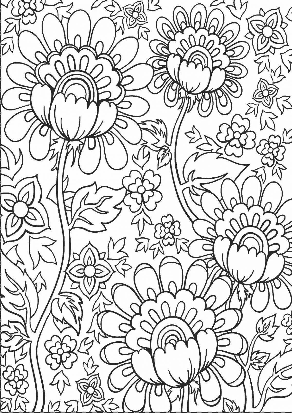 Exciting anti-stress flower patterns