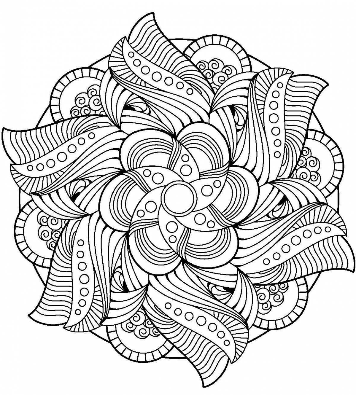 Whimsical anti-stress flower patterns